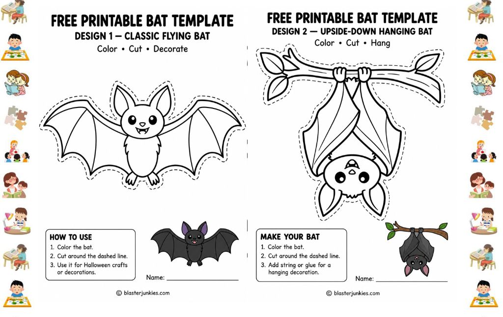 Free Printable Bat Template