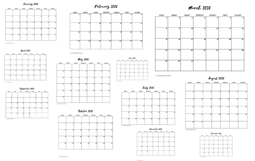 Free Printable Calendar Templates 2026: Plan Your Best Year Yet