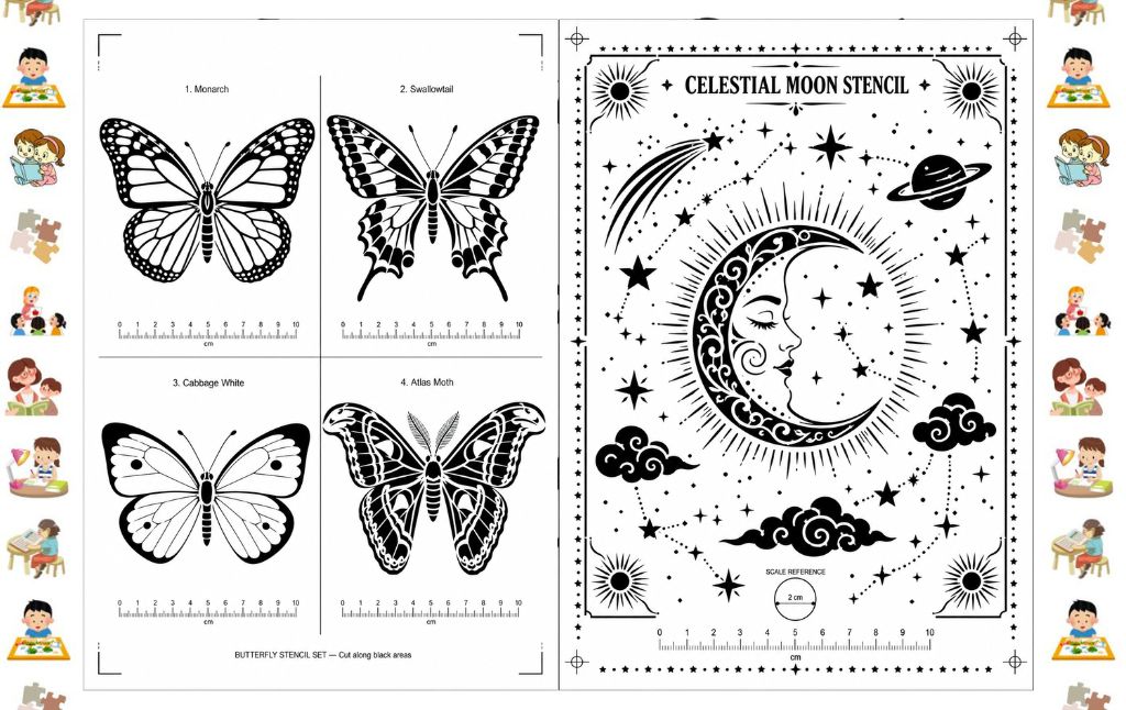 20 Free Stencil Printables Template Pack