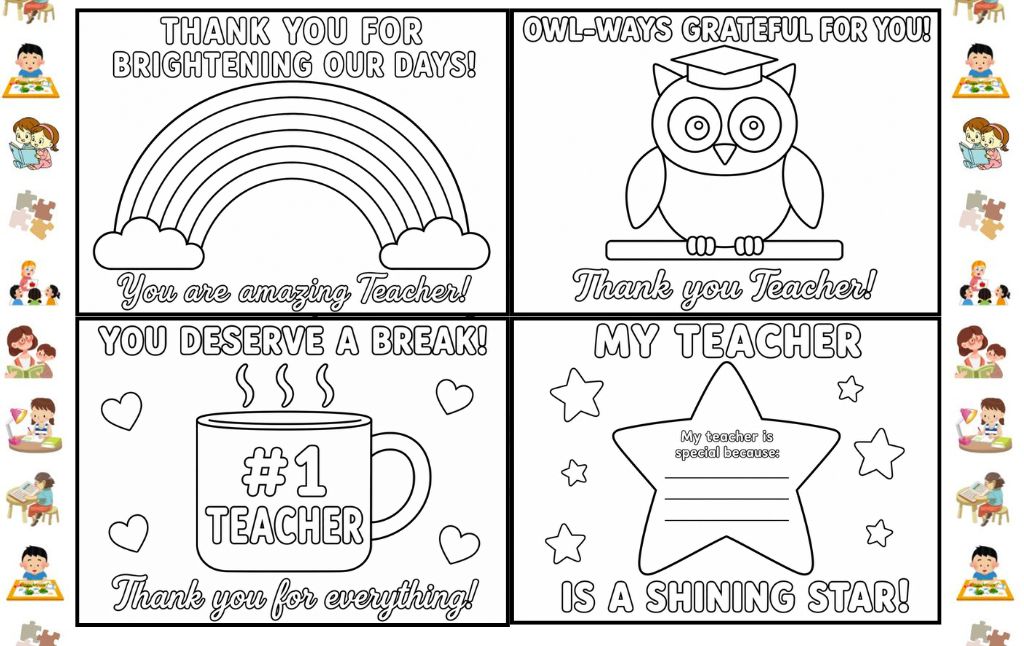 Free Teacher Appreciation Printables Coloring page