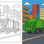 Garbage Truck Coloring Pages