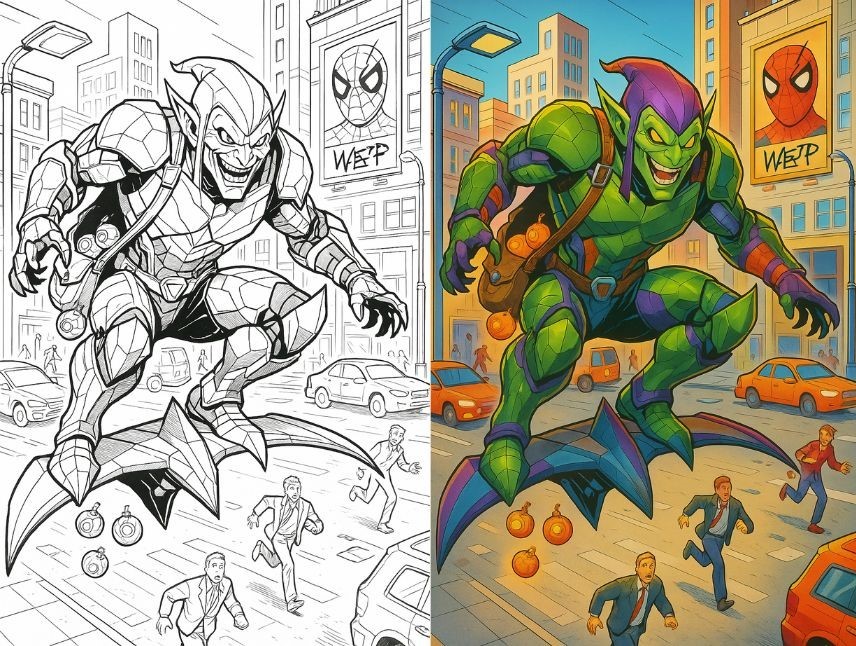Green Goblin Coloring Pages