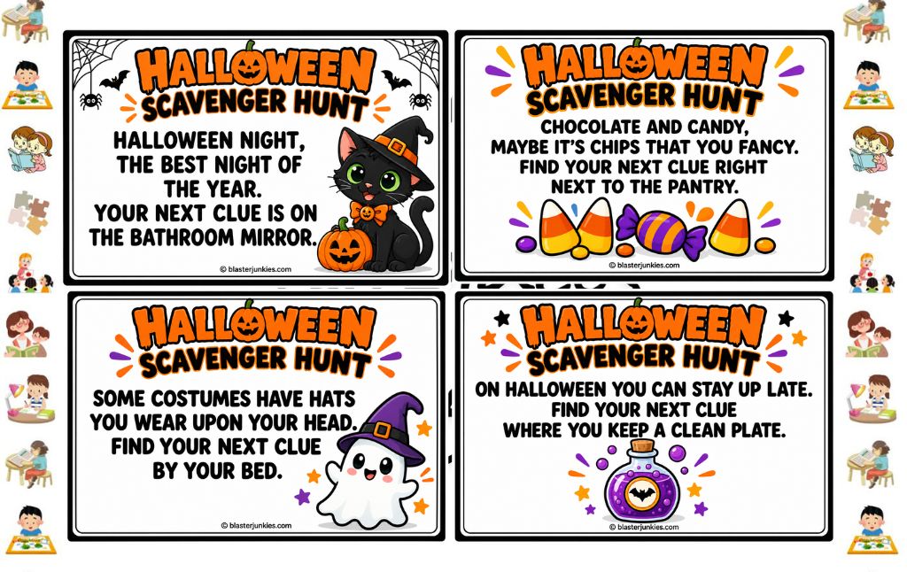 Set Up an Indoor Halloween Scavenger Hunt Clues