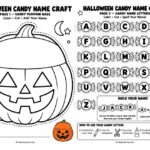 Halloween candy name activity