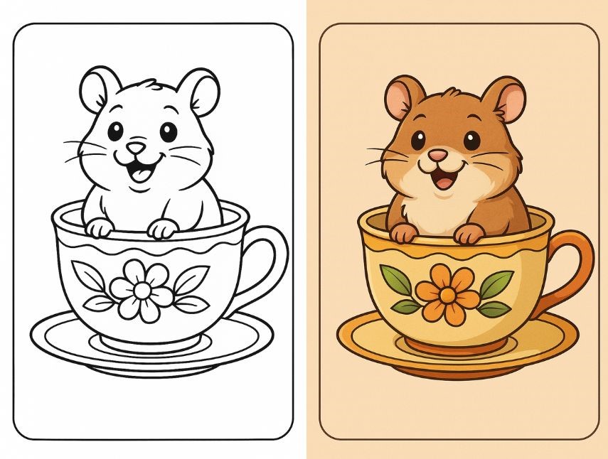 Hamster Coloring Pages