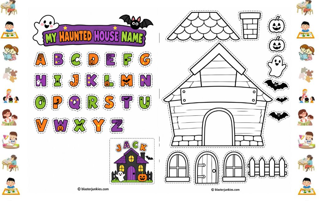 Spooky Spelling: How to Use the Haunted House Name Craft with Kids
