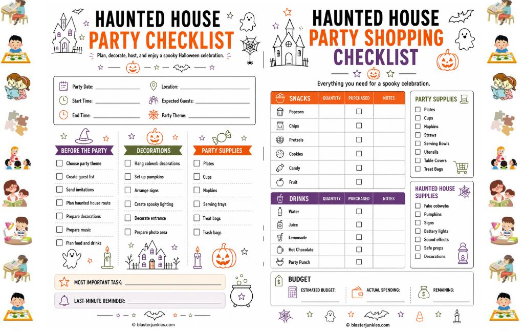 Haunted House Party Checklist Printable: Plan a Spooky Party Without the Stress
