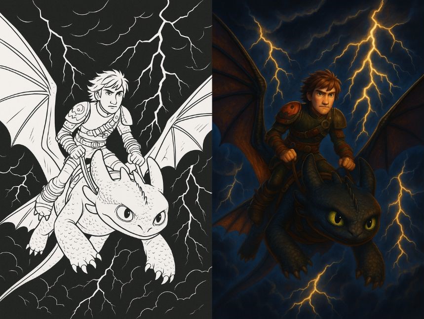 How to Train Your Dragon Coloring Pages