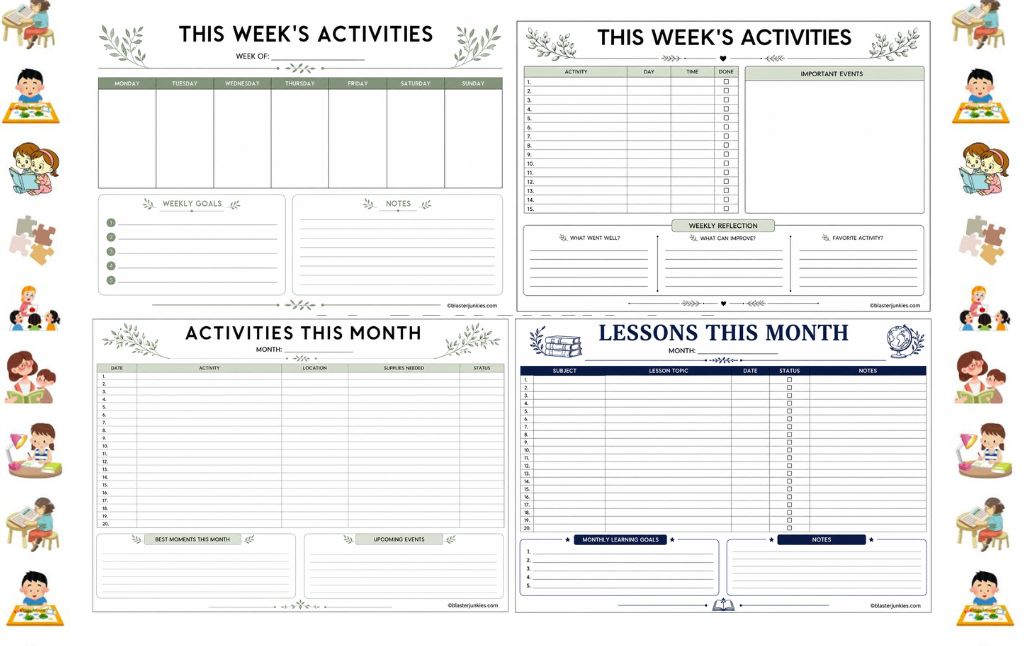 How to Use Homeschool Planner Printables With Kids