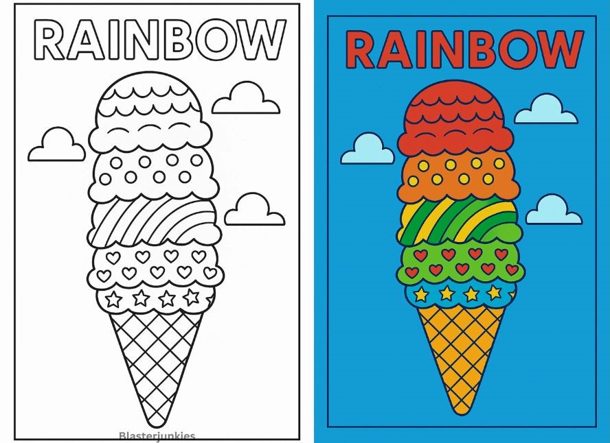 Ice Cream Coloring Pages