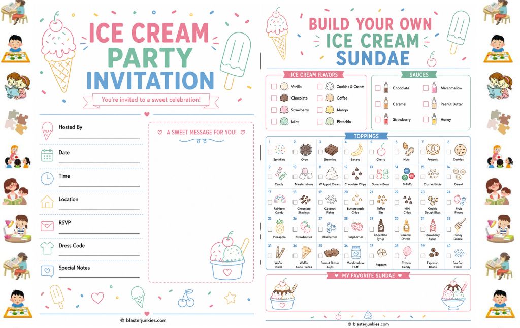 Ice Cream Party Printables: The Free Pack That Makes Any Ice Cream Party Sweeter