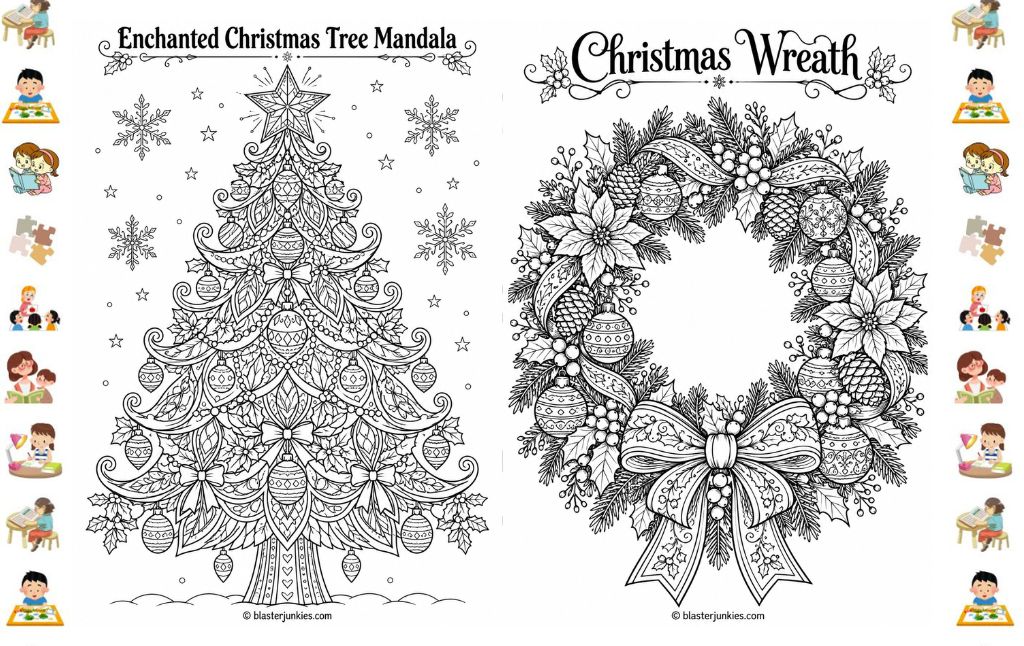 Intricate Christmas Coloring Pages for Adults