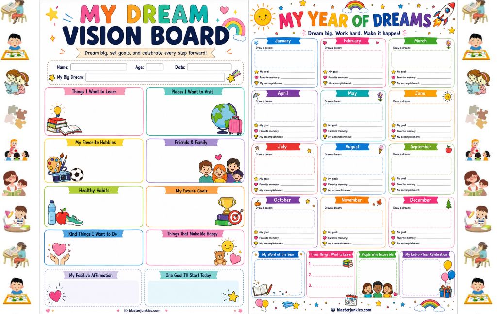 How to Use a Kids Vision Board to Foster Goal Setting and Self Expression