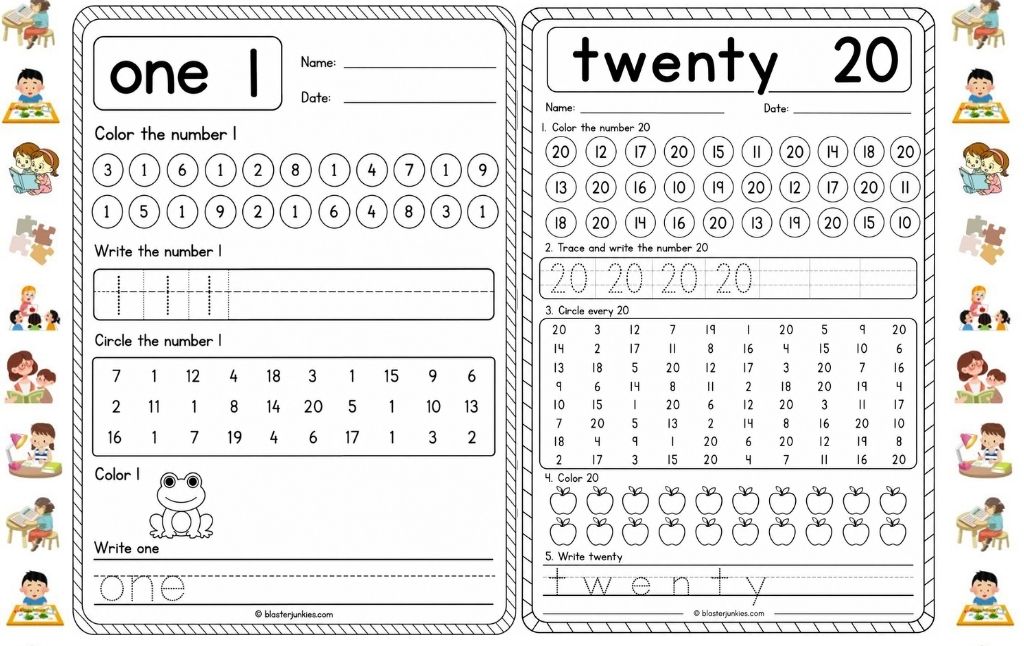 Mastering Numbers 1 to 20: Hands On Kindergarten Writing Number Practice
