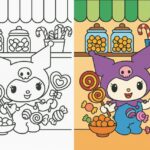 Kuromi Coloring Pages Free pdf