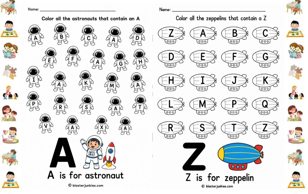 Letter Recognition Worksheets