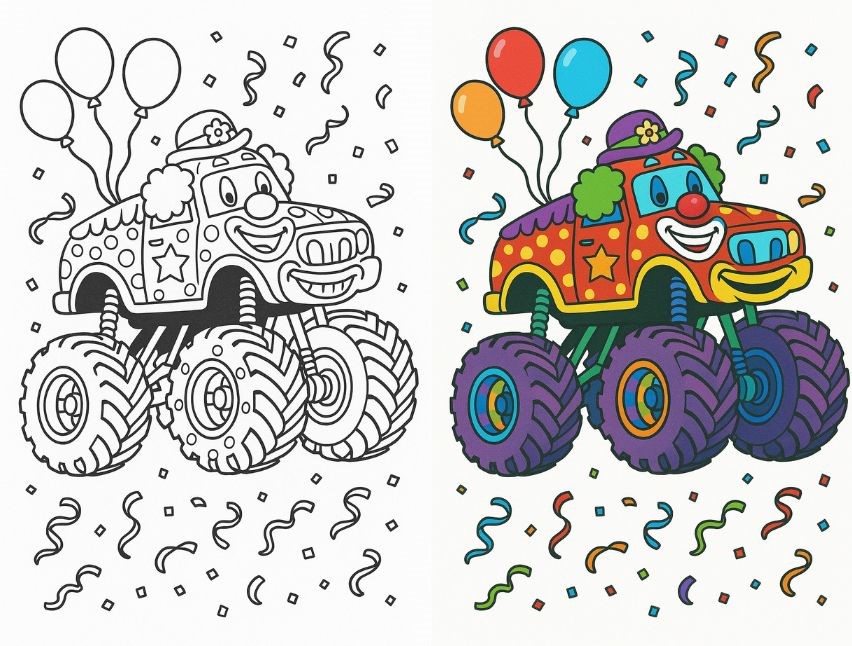 Monster Truck Coloring Page