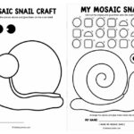 Mosaic Snail Craft Template