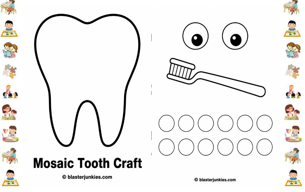 Smile and Craft: How to Use the Mosaic Tooth Activity for Health Lessons