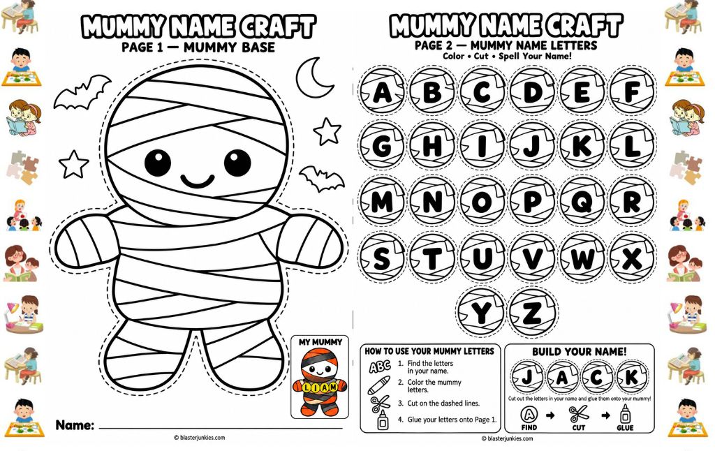 Mummy Name Craft for kids