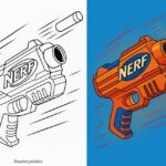 Nerf gun coloring pages free pdf