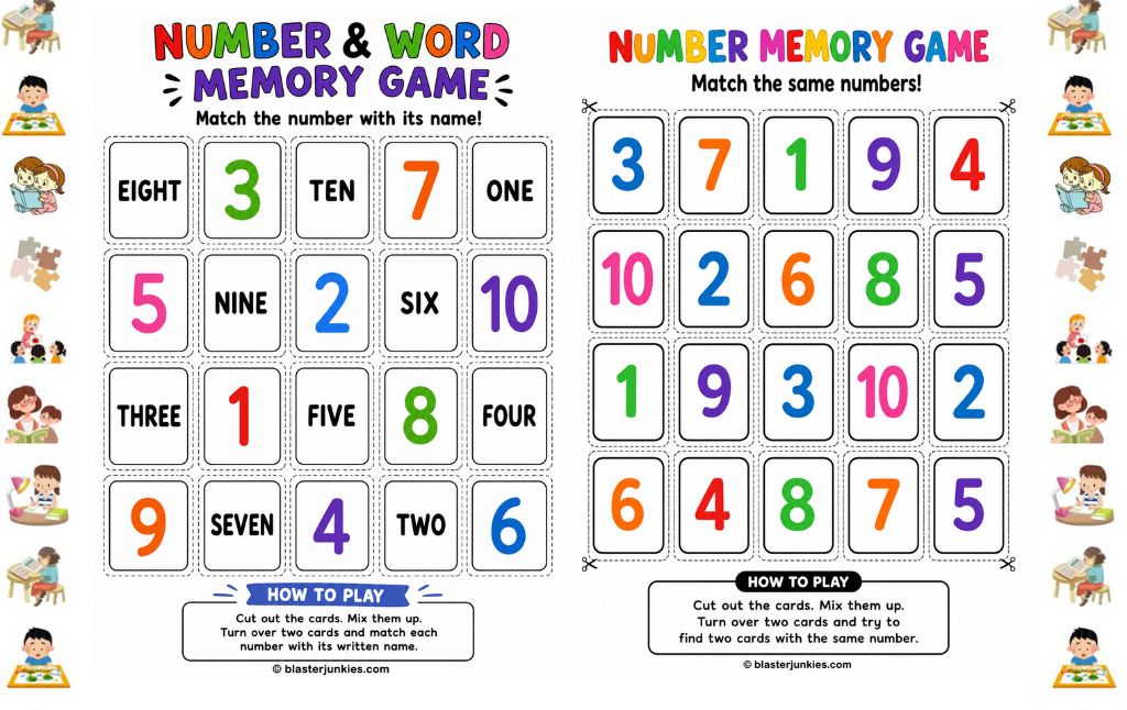 Number Memory Game to Build Early Skills