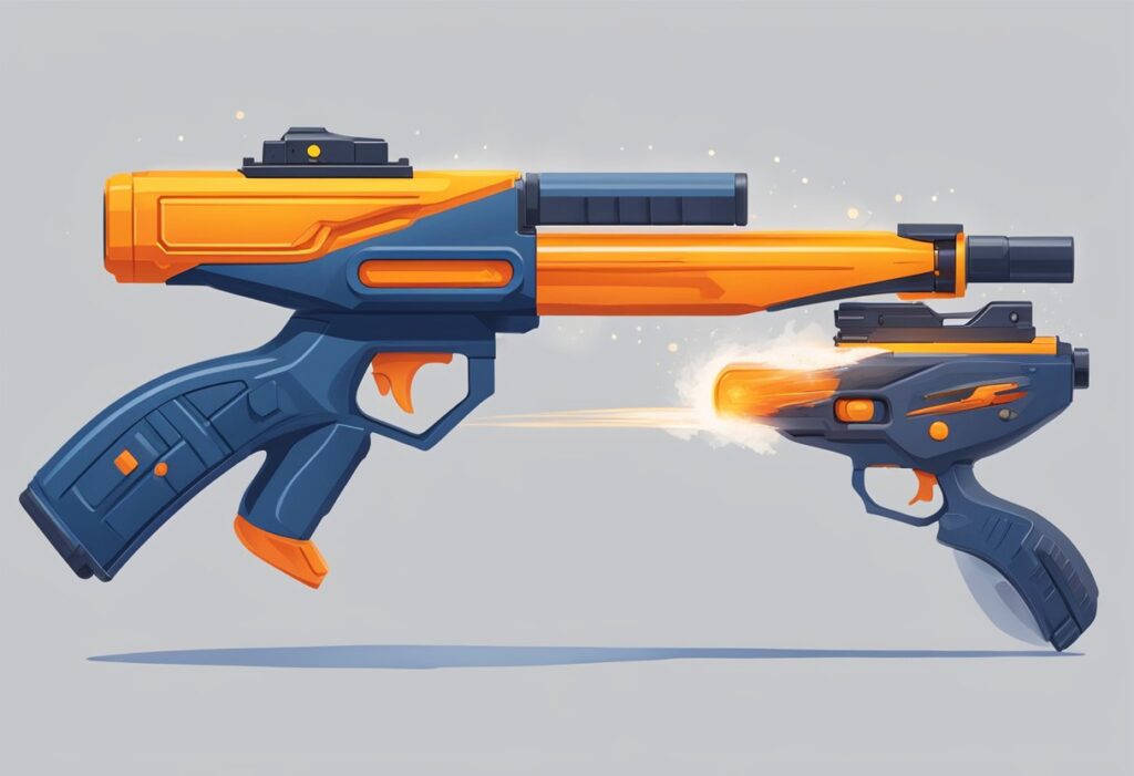 One small and one big size Nerf Gun