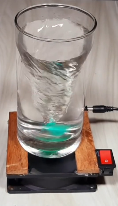 Placing Jar on Vortex Machine and Turning On