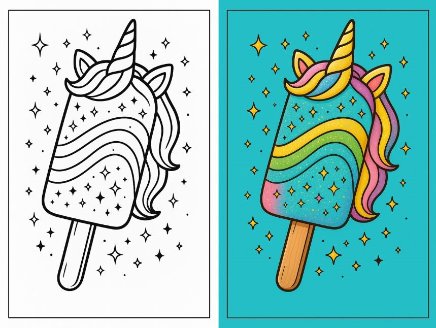Popsicle Coloring Pages