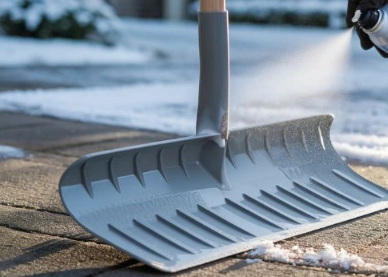 Prevent Snow and Ice Buildup on Shovels