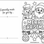 Printable Christmas Cards to Color for Kids