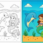Printable Dolphin Coloring Pages