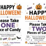 Printable Halloween Candy Signs
