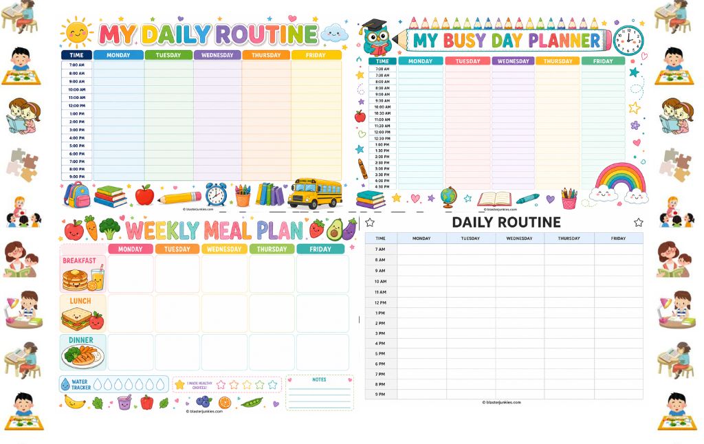 Printable Kids Daily Routine Chart: A Blank Canvas for Building Real Habits