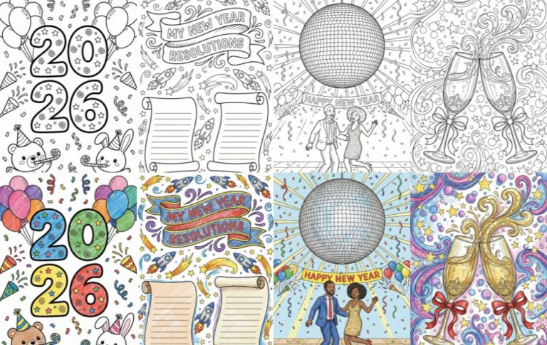 5 Free Printable New Year Coloring & Activity Pages for Kids (2026 ...