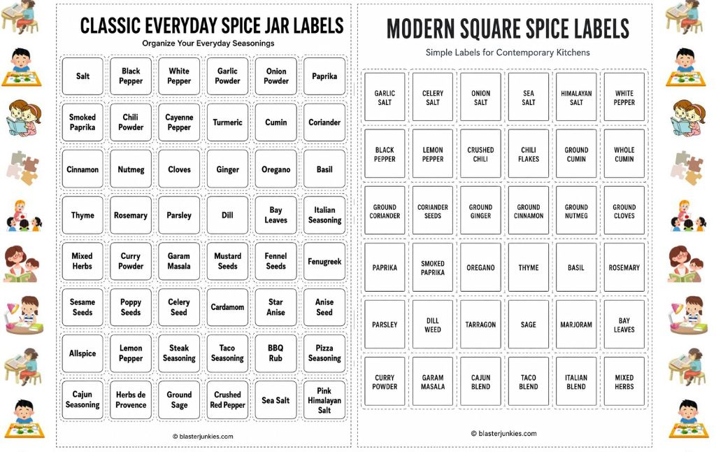 Printable Spice Jar Labels: The Simple Upgrade Every Kitchen Needs