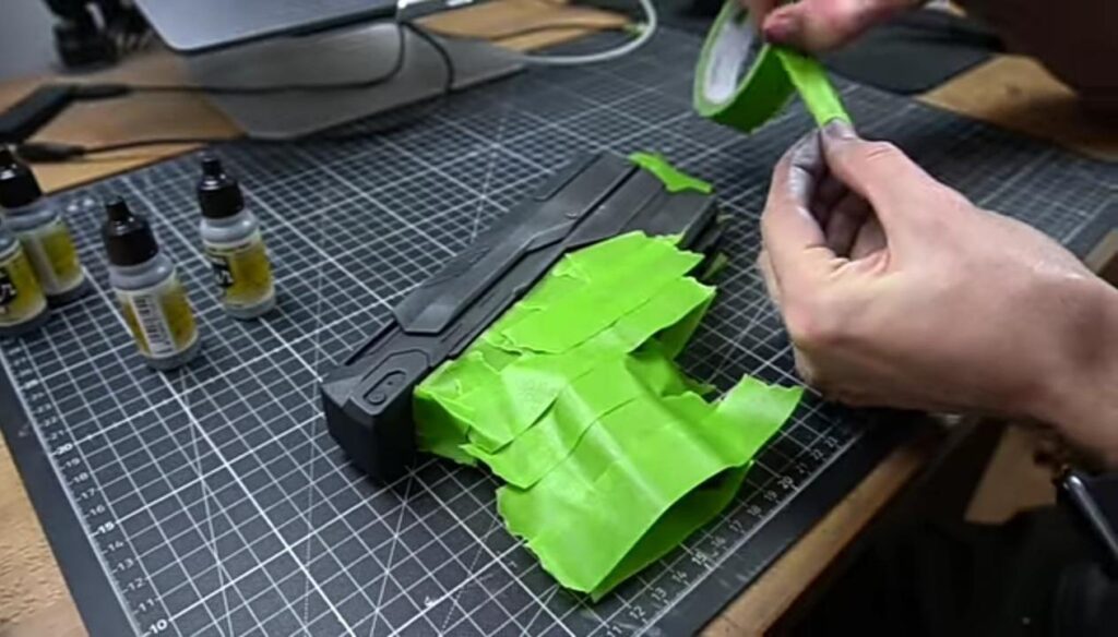 Protecting Areas with Tape for Selective Painting