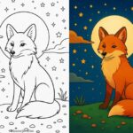Realistic Fox Coloring Pages