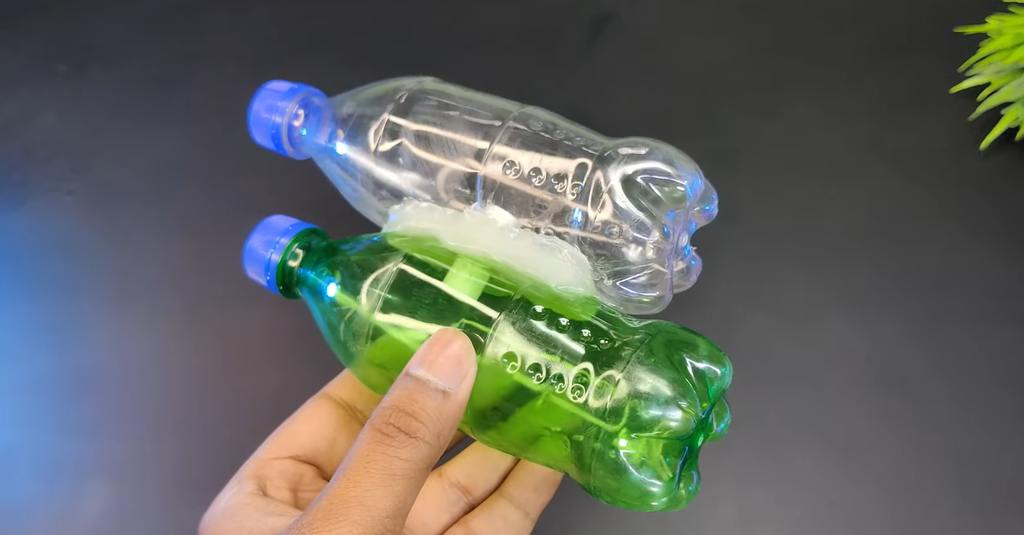  Reinforcing Bottle Connection with Glue for Water Gun Base