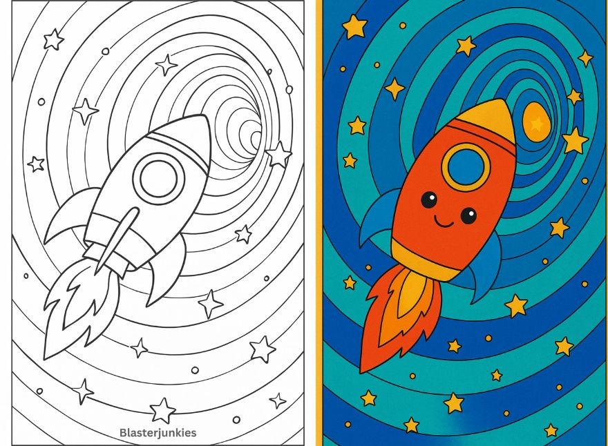 Rocket Ship Coloring Pages
