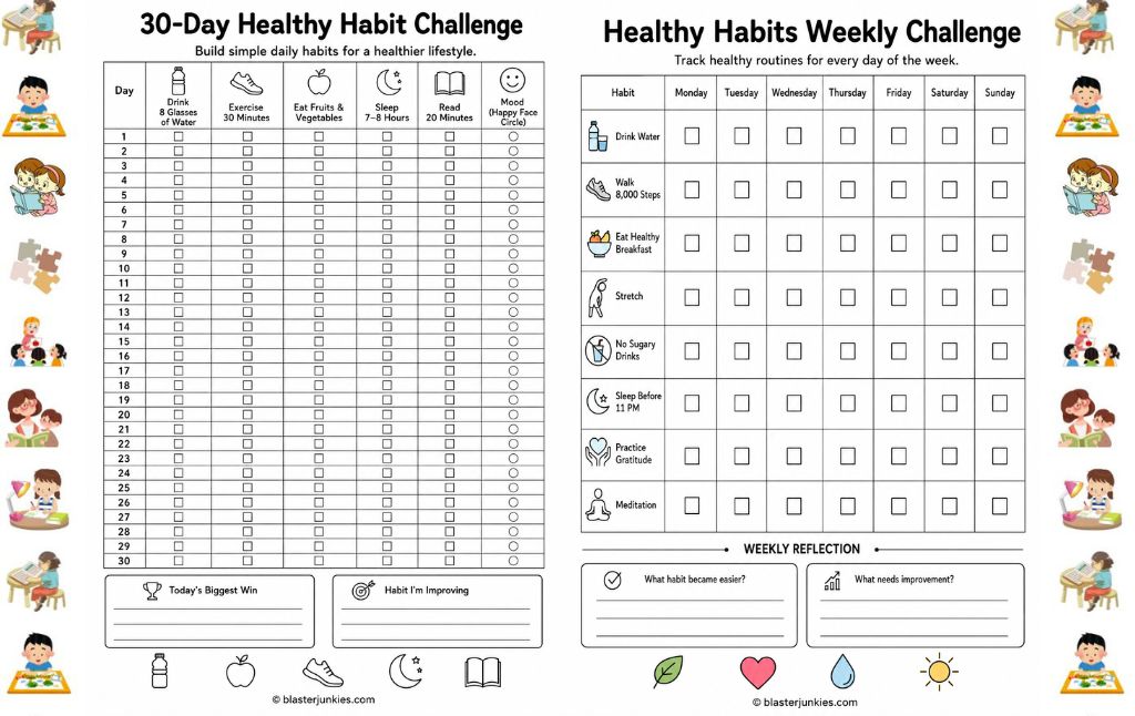 Healthy Habit Challenge: A Fun, Visual Way to Build Lifelong Healthy Habits with Kids