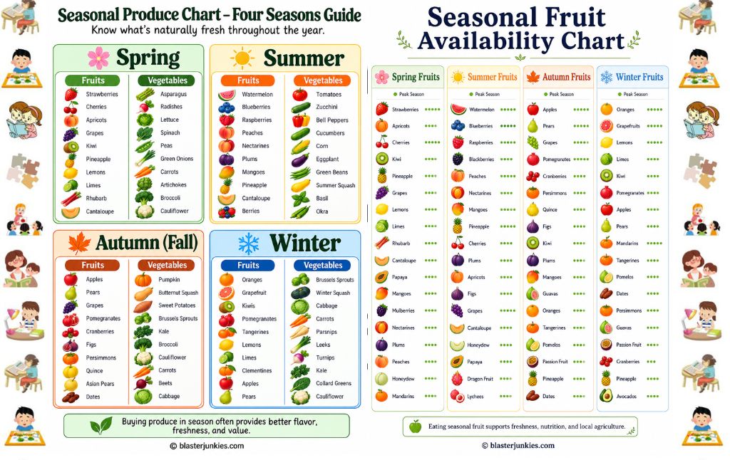 Seasonal Produce Chart: A Colorful, Practical Way to Teach Kids About Fresh Food