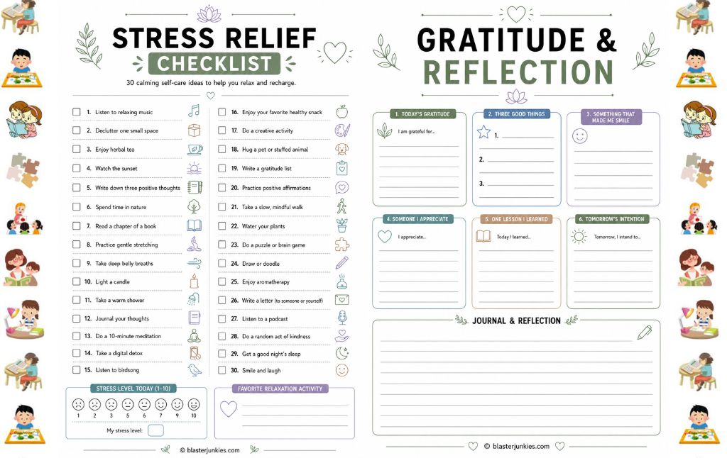 Self Care Checklist for Mental Health: A Gentle, Visual Way to Teach Kids Emotional Wellness
