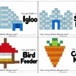 Snap Cubes Winter Patterns Printable: 40 Free Cards for Cozy Building Fun