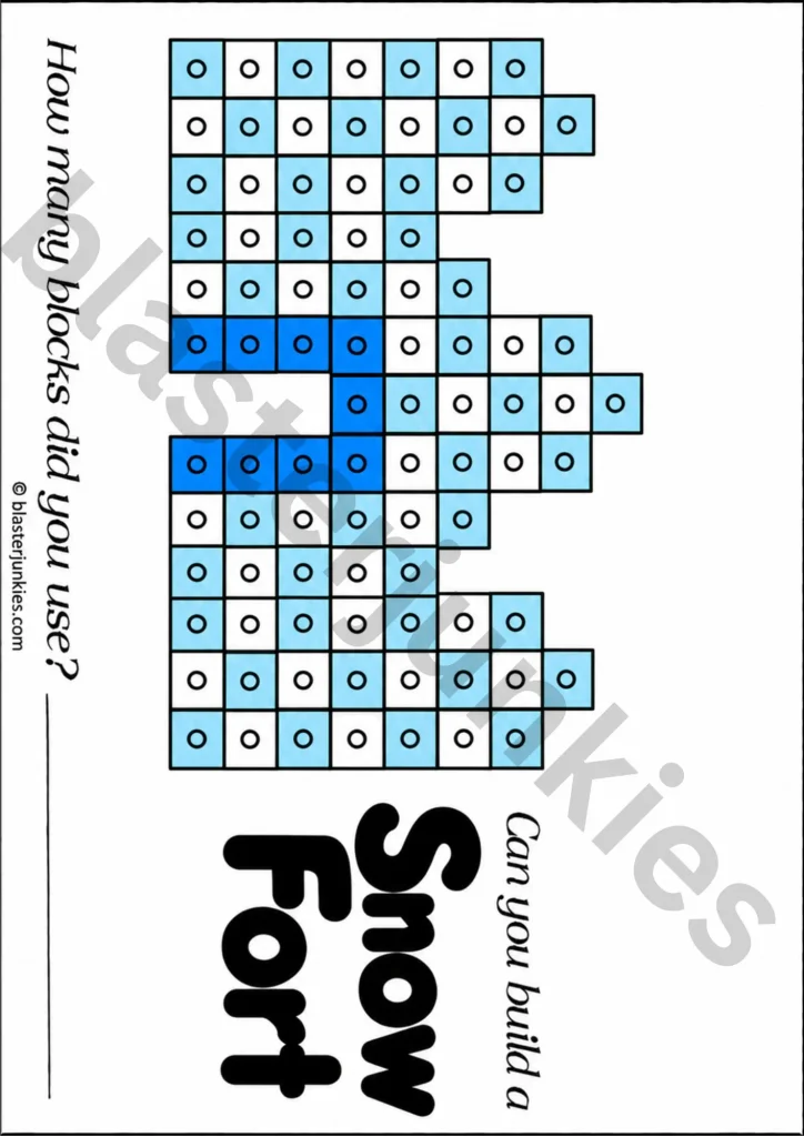 Snap Cubes Winter Patterns Printable: 40 Free Cards for Cozy Building Fun