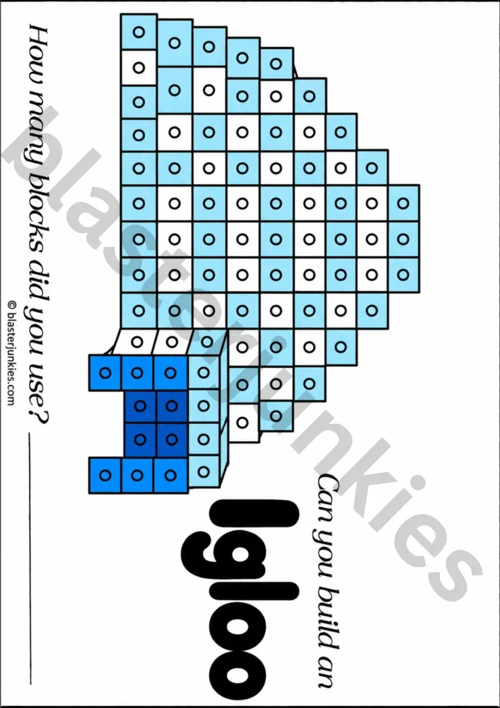 Snap Cubes Winter Patterns Printable: 40 Free Cards for Cozy Building Fun
