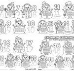Snowman Math Button Counting Worksheet: 10 Free Printable Pages for Counting to 50