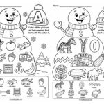 Snowman Winter Initial Sound Activities Preschool: 26 Free Printable Coloring Pages