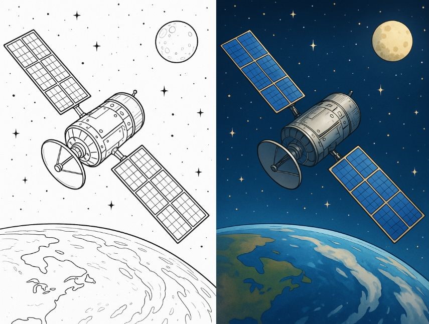 Space Coloring Pages