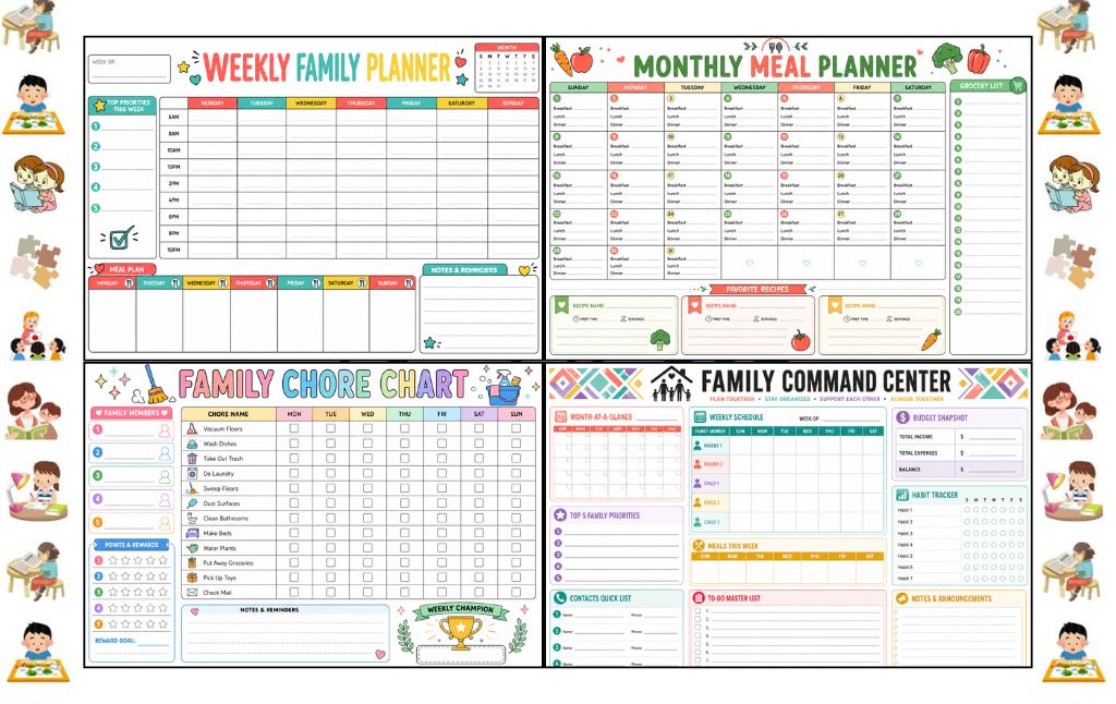 Stay Organized with These Family Command Center Printables